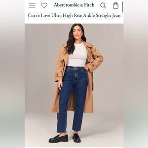 Abercrombie Curve Love Ankle Straight Jeans